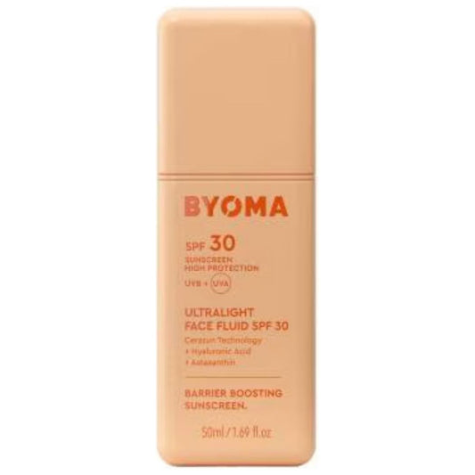 BYOMA SPF 30 Face Fluid (50ml) Facial Sunscreen with UVA/UVB Protection